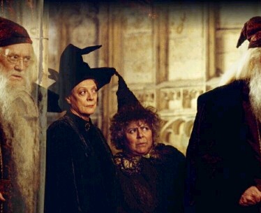 Professors Sprout, McGonagall, & Dumbledore 6b