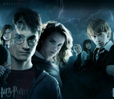 Harry, Hermione, Luna, Cho, Ron, Ginny, & Neville 73e
