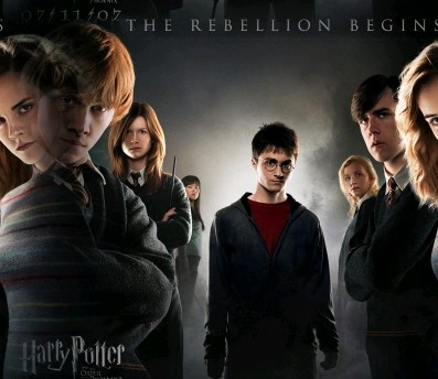 Ron, Ginny, Cho, Harry, Luna, Neville & Hermione 80e