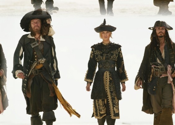 Capt. Barbossa, Elizabeth Swann & Jack Sparrow 2c